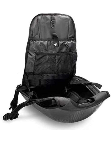 Unik Mochila para moto, esquí, camping, desplazamientos. Acabado Carbono, 24L de volumen, Resistente al agua.