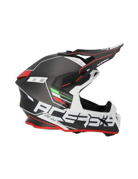 CASCO ACERBIS STEEL CARBON NEGRO ROJO