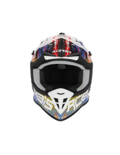 CASCO ACERBIS LINEAR BLANCO AZUL Y ROJO 22.06 2