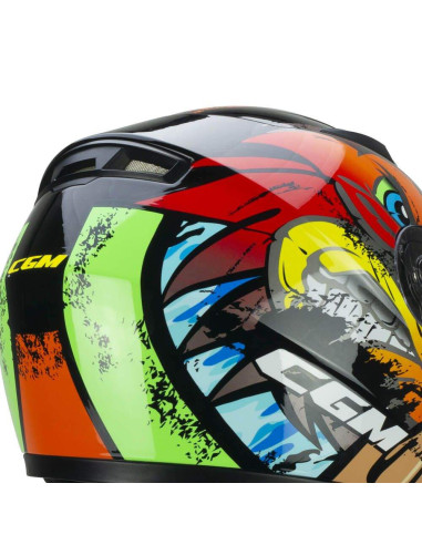 CGM HELMETS Casco Infantil Integral Modelo 265X LUCKY BOXER Rojo y Azul