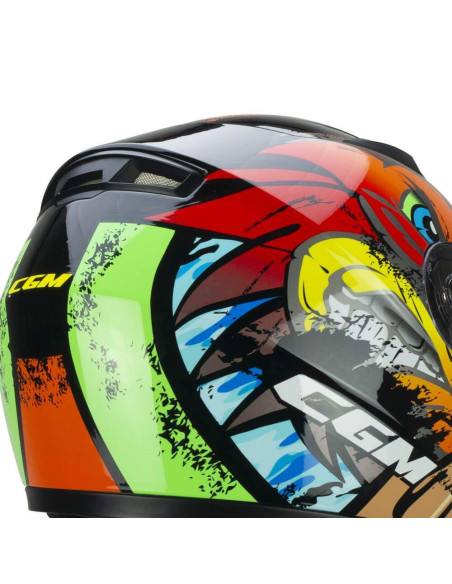 CGM HELMETS Casco Infantil Integral Modelo 265X LUCKY BOXER Rojo y Azul