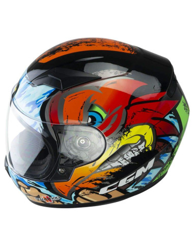CGM HELMETS Casco Infantil Integral Modelo 265X LUCKY BOXER Rojo y Azul