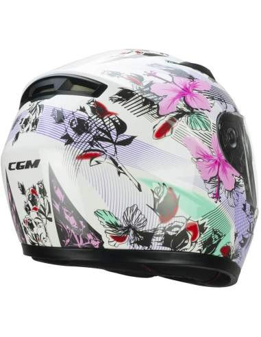 CGM HELMETS Casco Integral Infantil Modelo 265S LUCKY MUSIC Blanco y Rosa