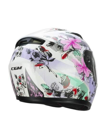 CGM HELMETS Casco Integral Infantil Modelo 265S LUCKY MUSIC Blanco y Rosa