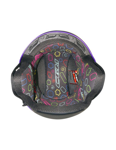 CGM HELMETS Casco Integral Infantil Modelo 261G MINI COMICS Blanco y Rosa