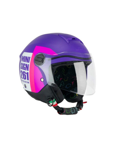 CGM HELMETS Casco Infantil Modelo 261X MINI SIGN Color Violeta y Rosa