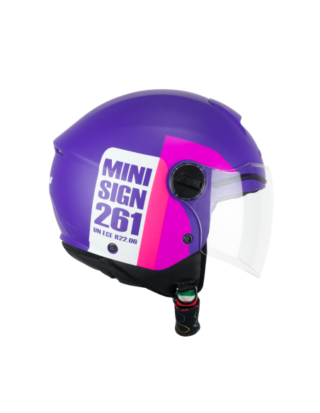 CGM HELMETS Casco Infantil Modelo 261X MINI SIGN Color Violeta y Rosa