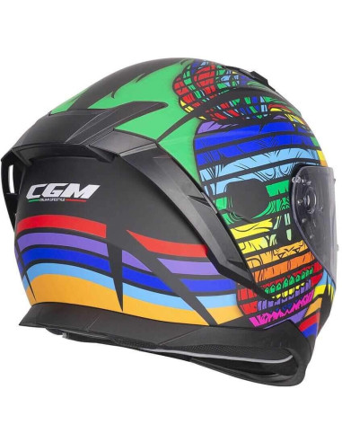 CGM HELMETS Casco Integral Modelo 311X BLAST SKULL Negro y Azul