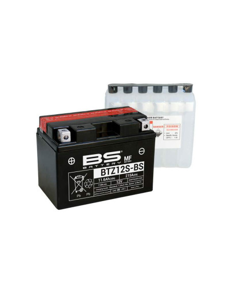 Batería Marca BS BATTERY sin mantenimiento con pack de ácido BTZ12S-BS