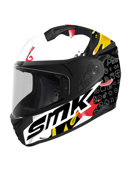 SMK HELMETS Casco Integral BIONIC KID SPLASH Decorado Brillo