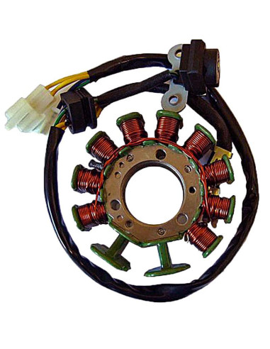 STATOR SGR TRIFASE 11 POLOS CON PICK-UP EXTERNO (MOTOR KYMCO 125/200 4T CARBURADOR)