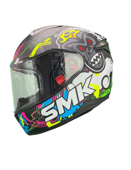 SMK HELMETS Casco Integral BIONIC KID CHIMPZ Decorado Mate