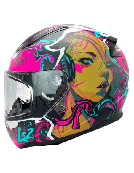 LS2 HELMETS Casco Integral RAPID II F353 Rosa/Azul/Negro