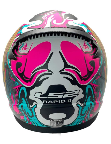 LS2 HELMETS Casco Integral RAPID II F353 Rosa/Azul/Negro