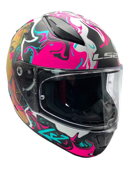 LS2 HELMETS Casco Integral RAPID II F353 Rosa/Azul/Negro