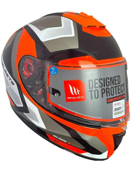 MT HELMETS Casco Integral Exposición OUTLET BLADE 2 Naranja y Negro Talla S