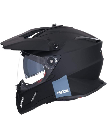 AXOR Helmets Casco Off Road Modelo X-Cross Adventure Negro Mate Totalmente Homologado 22.06