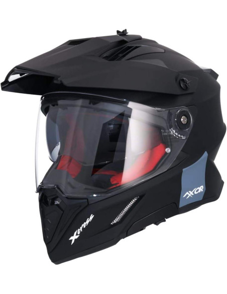 AXOR Helmets Casco Off Road Modelo X-Cross Adventure Negro Mate Totalmente Homologado 22.06
