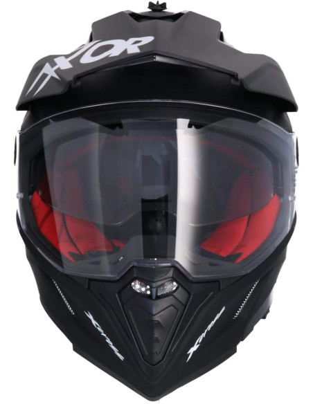 AXOR Helmets Casco Off Road Modelo X-Cross Adventure Negro Mate Totalmente Homologado 22.06