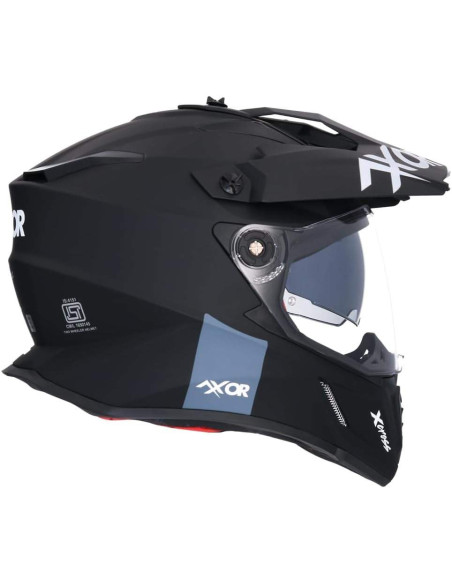 AXOR Helmets Casco Off Road Modelo X-Cross Adventure Negro Mate Totalmente Homologado 22.06