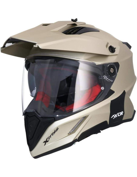 AXOR Helmets Casco Off Road Modelo X-Cross Adventure Arena Mate Totalmente Homologado 22.06