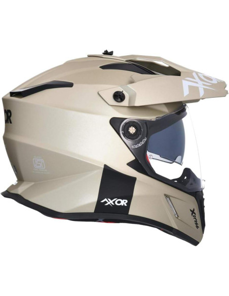 AXOR Helmets Casco Off Road Modelo X-Cross Adventure Arena Mate Totalmente Homologado 22.06