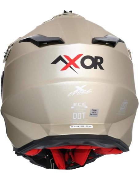 AXOR Helmets Casco Off Road Modelo X-Cross Adventure Arena Mate Totalmente Homologado 22.06