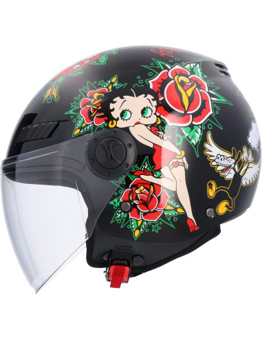 SHIRO HELMETS Casco de OUTLET La BETTY Negro Talla S