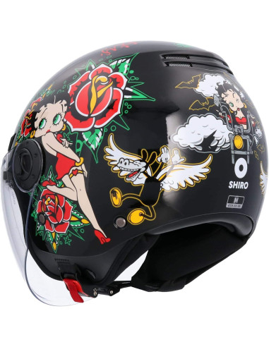 SHIRO HELMETS Casco de OUTLET La BETTY Negro Talla S