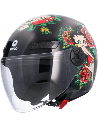 SHIRO HELMETS Casco de OUTLET La BETTY Negro Talla S