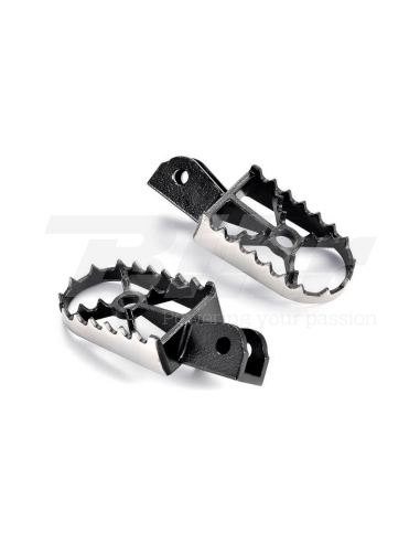 Estriberas de acero off road Honda gris