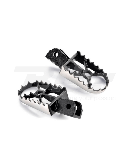 Estriberas de acero off road Honda gris