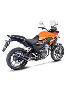 SILENCIOSO SBK ESCAPE MOTO MARCA LEOVINCIHONDA CB 500 X 2017 - 2018 LEOVINCE NERO 2