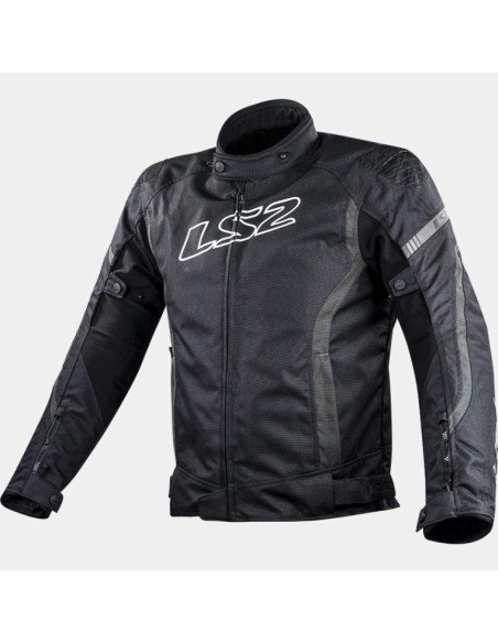 Chaqueta de Invierno Ls2 Gate de Hombre Negra Impermeable