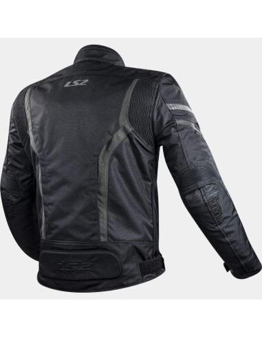 Chaqueta de Invierno Ls2 Gate de Hombre Negra Impermeable
