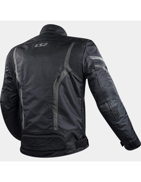 Chaqueta de Invierno Ls2 Gate de Hombre Negra Impermeable