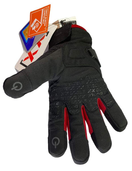 Guantes Invierno XX Doble Tokio Negros Y Rojos