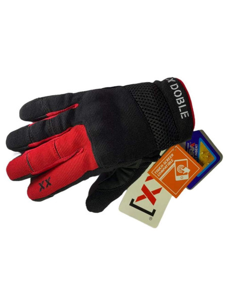 Guantes Invierno XX Doble Tokio Negros Y Rojos