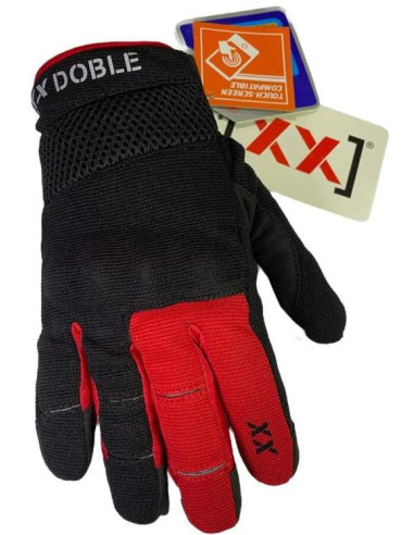 Guantes Invierno XX Doble Tokio Negros Y Rojos