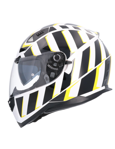 Casco Moto Integral ECE Homologado RAZZE BLANCO SH881 EDICION Limitada Casco con Doble Visera Solar Casco Hombre