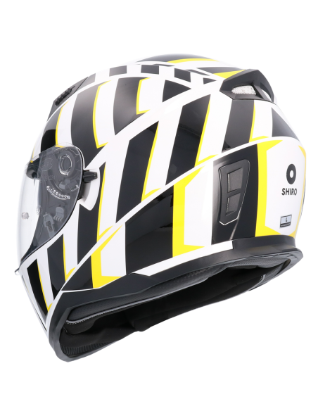 Casco Moto Integral ECE Homologado RAZZE BLANCO SH881 EDICION Limitada Casco con Doble Visera Solar Casco Hombre