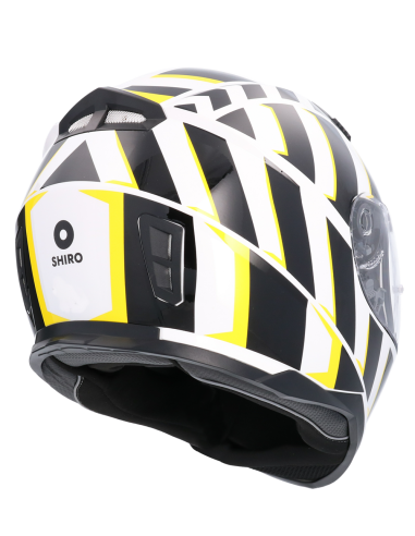 Casco Moto Integral ECE Homologado RAZZE BLANCO SH881 EDICION Limitada Casco con Doble Visera Solar Casco Hombre