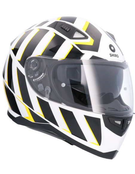 Casco Moto Integral ECE Homologado RAZZE BLANCO SH881 EDICION Limitada Casco con Doble Visera Solar Casco Hombre