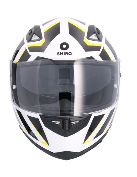 Casco Moto Integral ECE Homologado RAZZE BLANCO SH881 EDICION Limitada Casco con Doble Visera Solar Casco Hombre