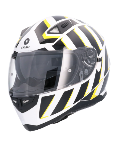 Casco Moto Integral ECE Homologado RAZZE BLANCO SH881 EDICION Limitada Casco con Doble Visera Solar Casco Hombre