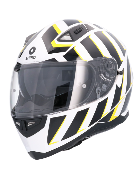Casco Moto Integral ECE Homologado RAZZE BLANCO SH881 EDICION Limitada Casco con Doble Visera Solar Casco Hombre
