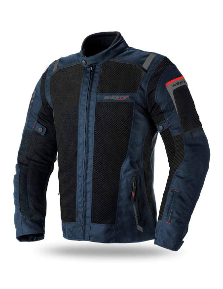 CHAQUETA SD-JT56 VERANO TOURING PARA HOMBRE DE COLOR AZUL MARINO/NEGRO