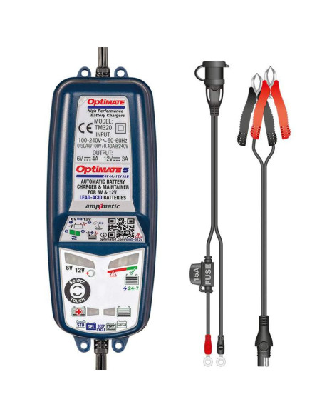 CARGADOR BATERÍAS OPTIMATE 5 6V-12V TM320