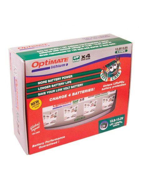 CARGADOR DE BATERÍAS OPTIMATE LITHIUM 4S 4 X 0,8A