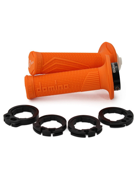 PUÑOS DOMINO D100 OFF ROAD COLOR NARANJA